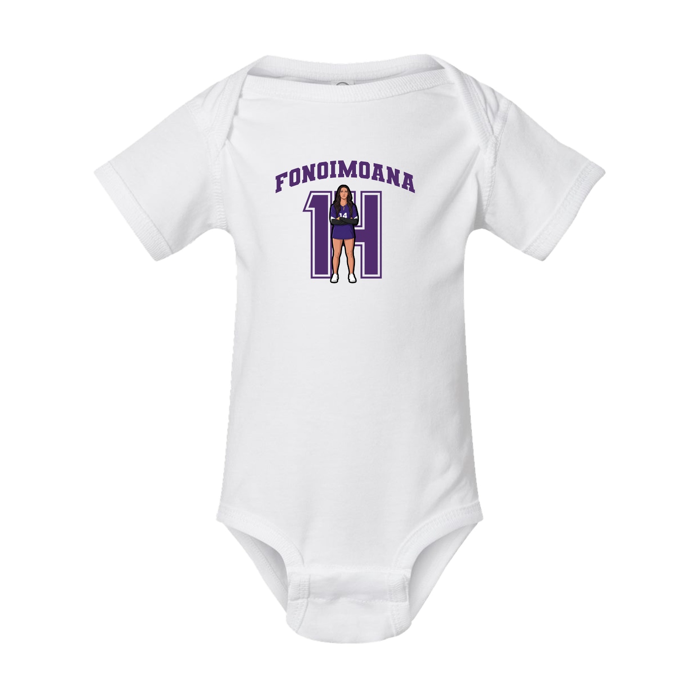 Baby Onesie — Number in White