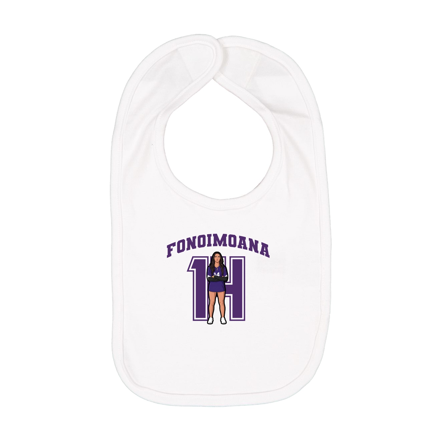 Infant Bib — Number in White