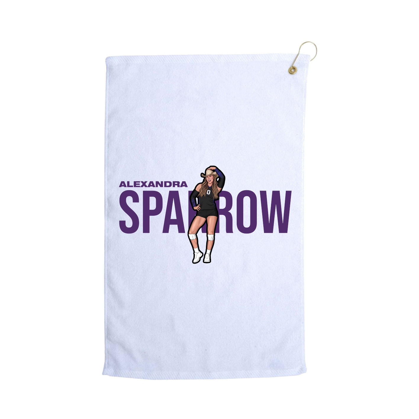 Golf Towel — Player Name in White