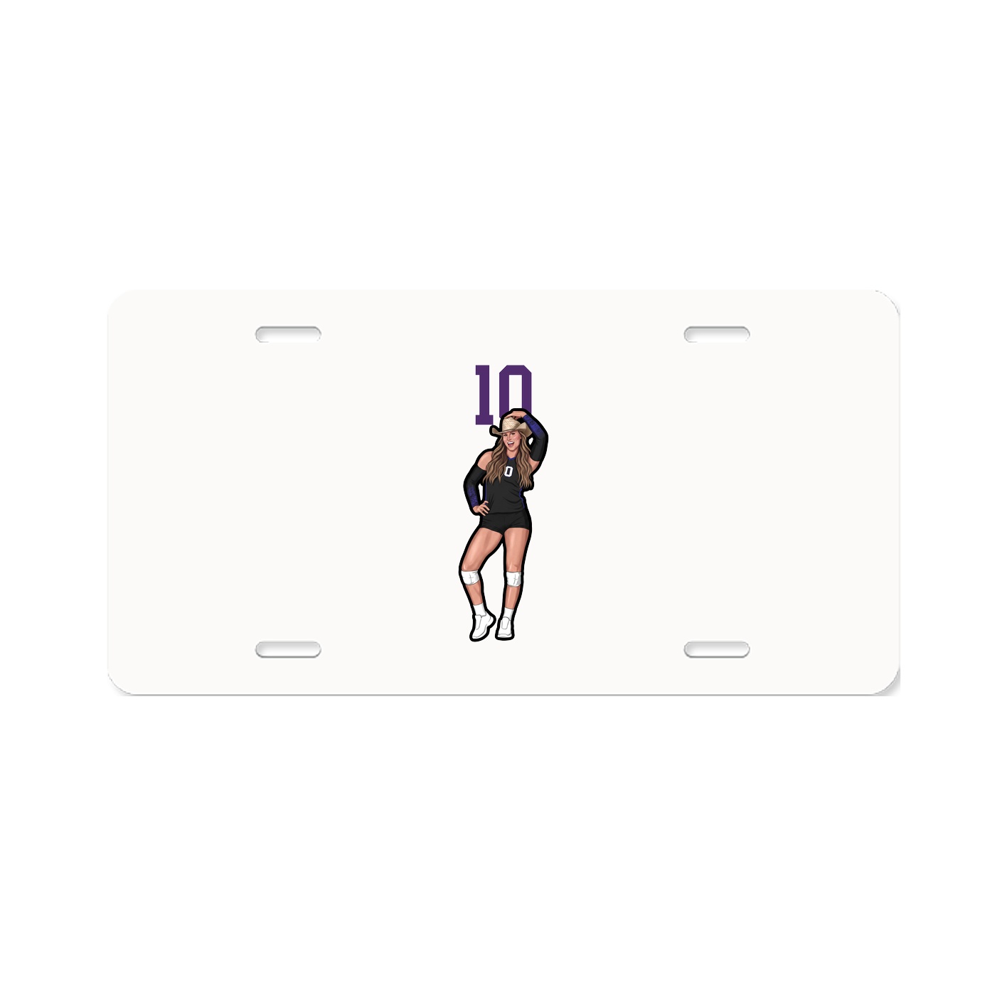 License Plate — Number Top in Classic