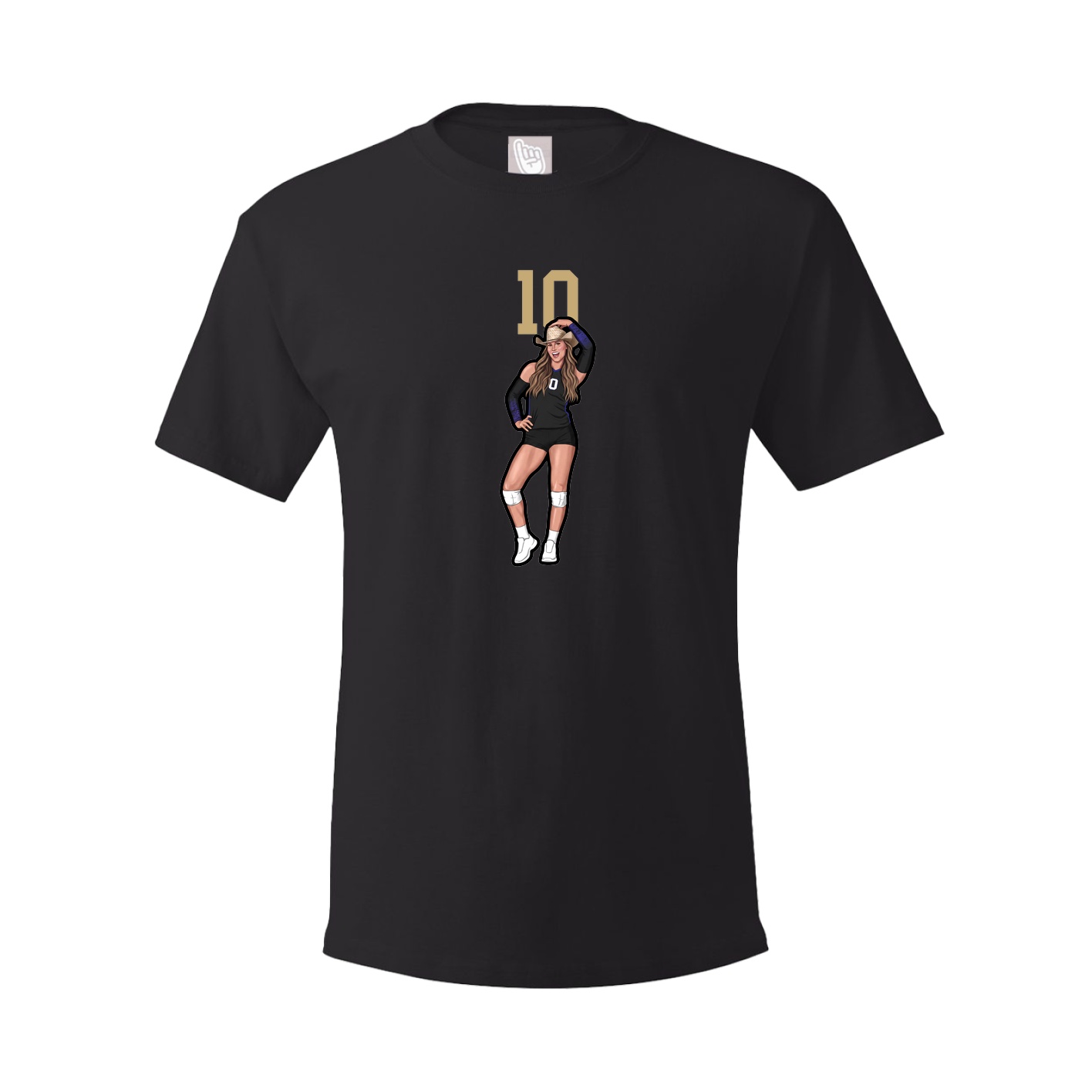 Youth Tee — Number Top in Black