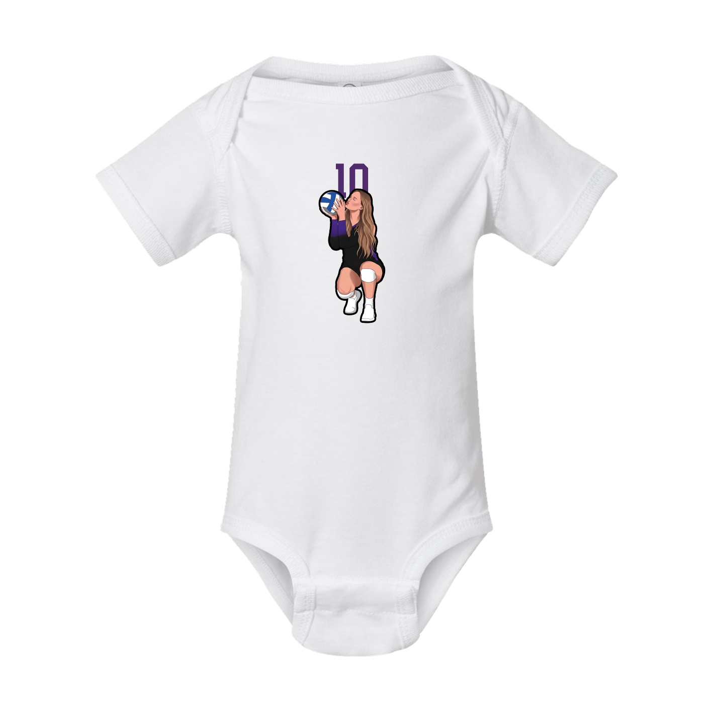 Baby Onesie — Number Top in White