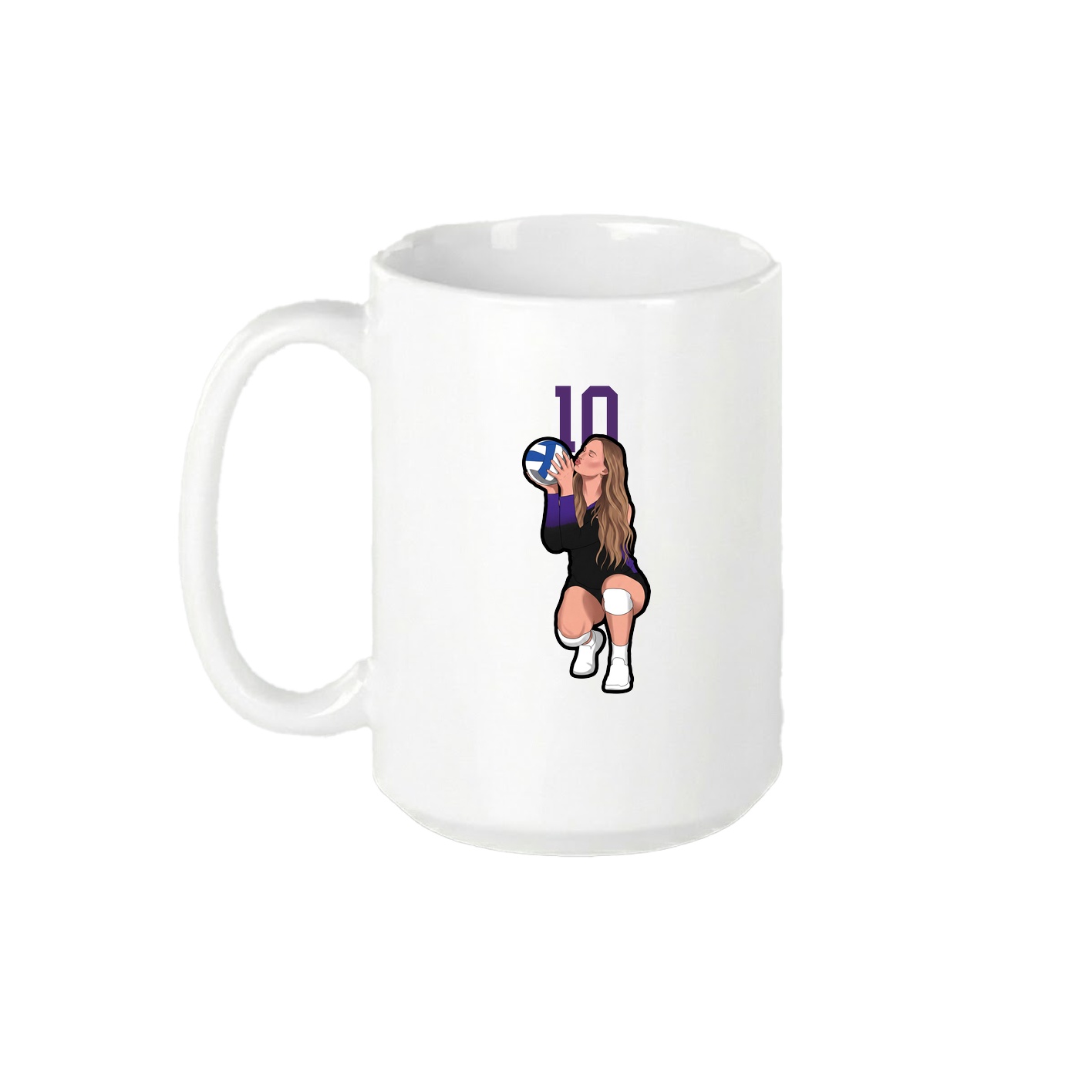 15oz Coffee Mug — Number Top in White