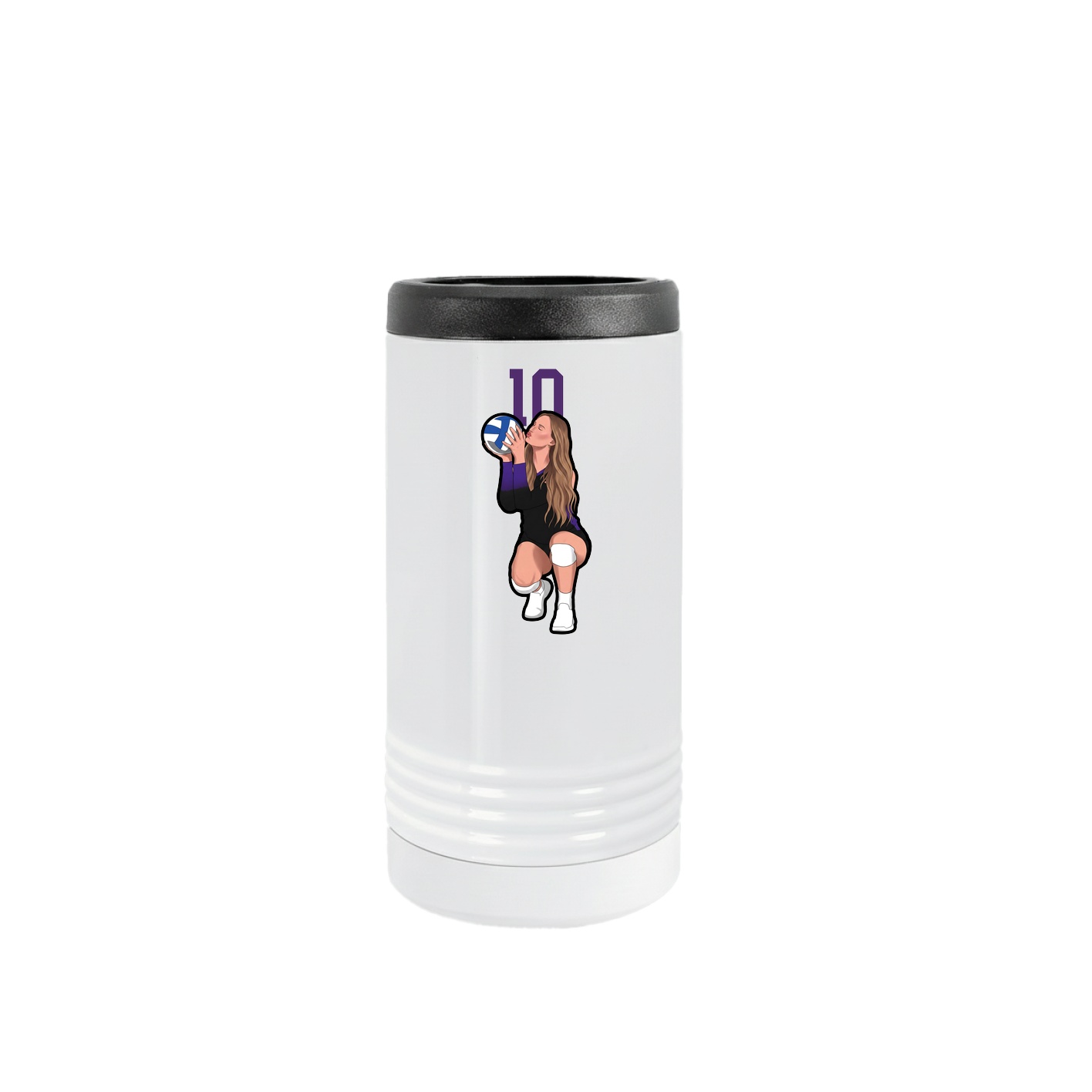 Slim Beverage Holder — Number Top in White
