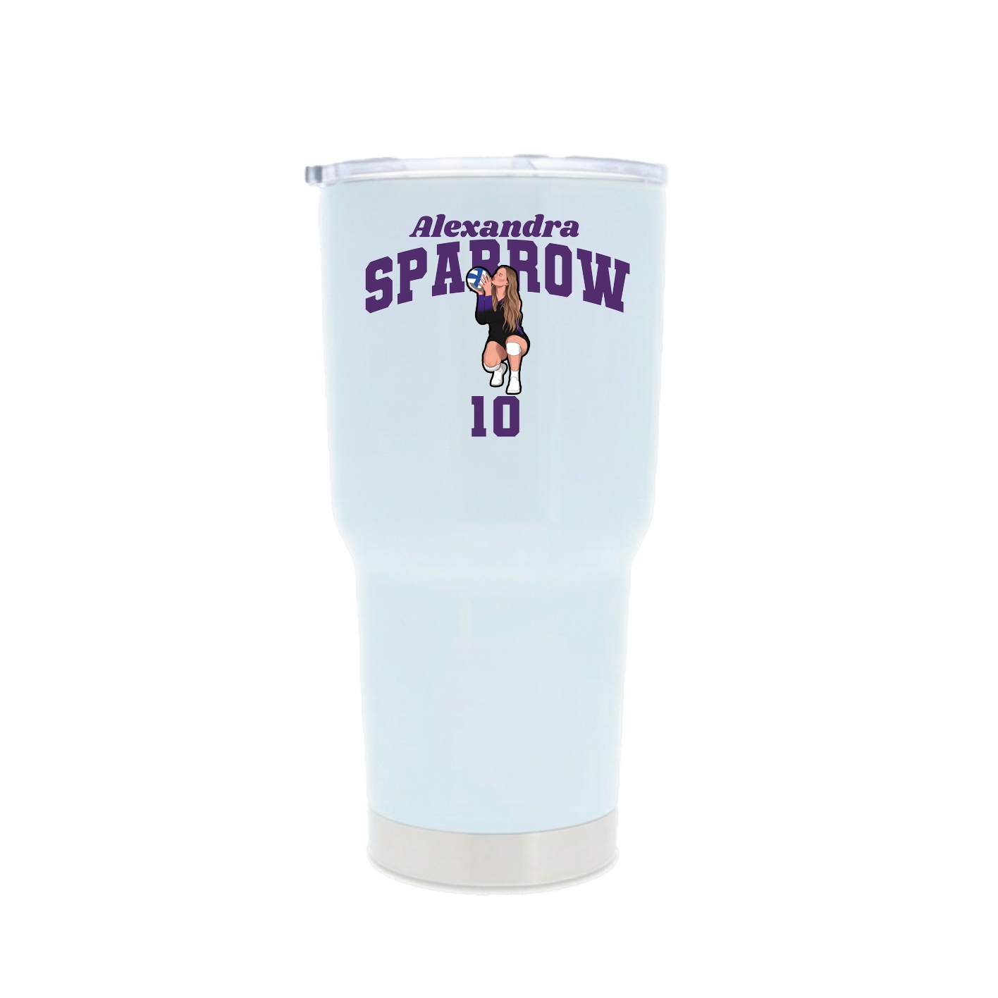 30oz Stainless Steel Tumbler — Signature Arch in White