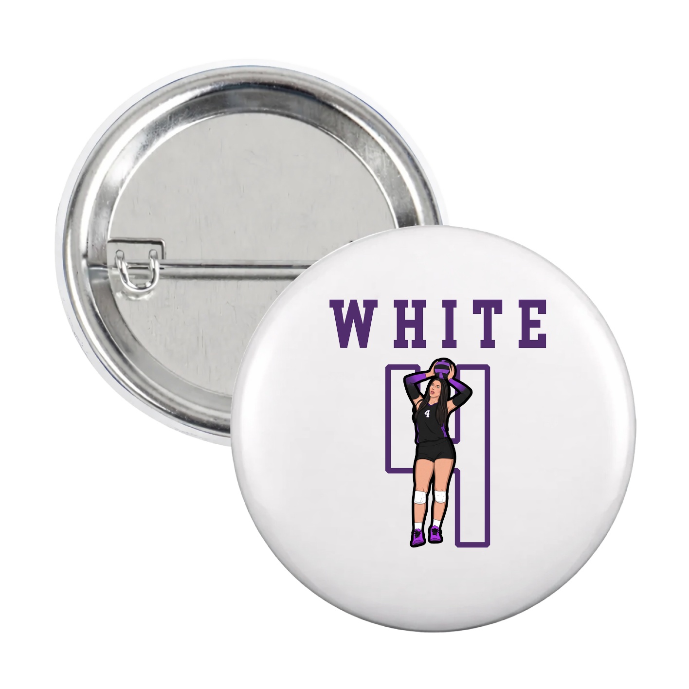 Game Day Button — Shirsey in White