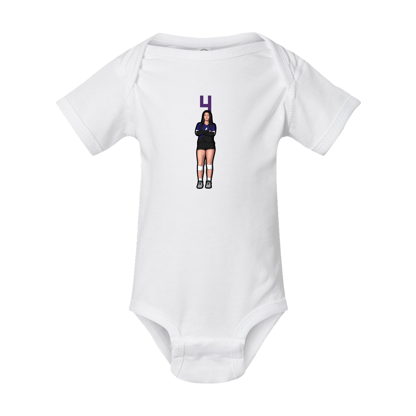 Baby Onesie — Number Top in White