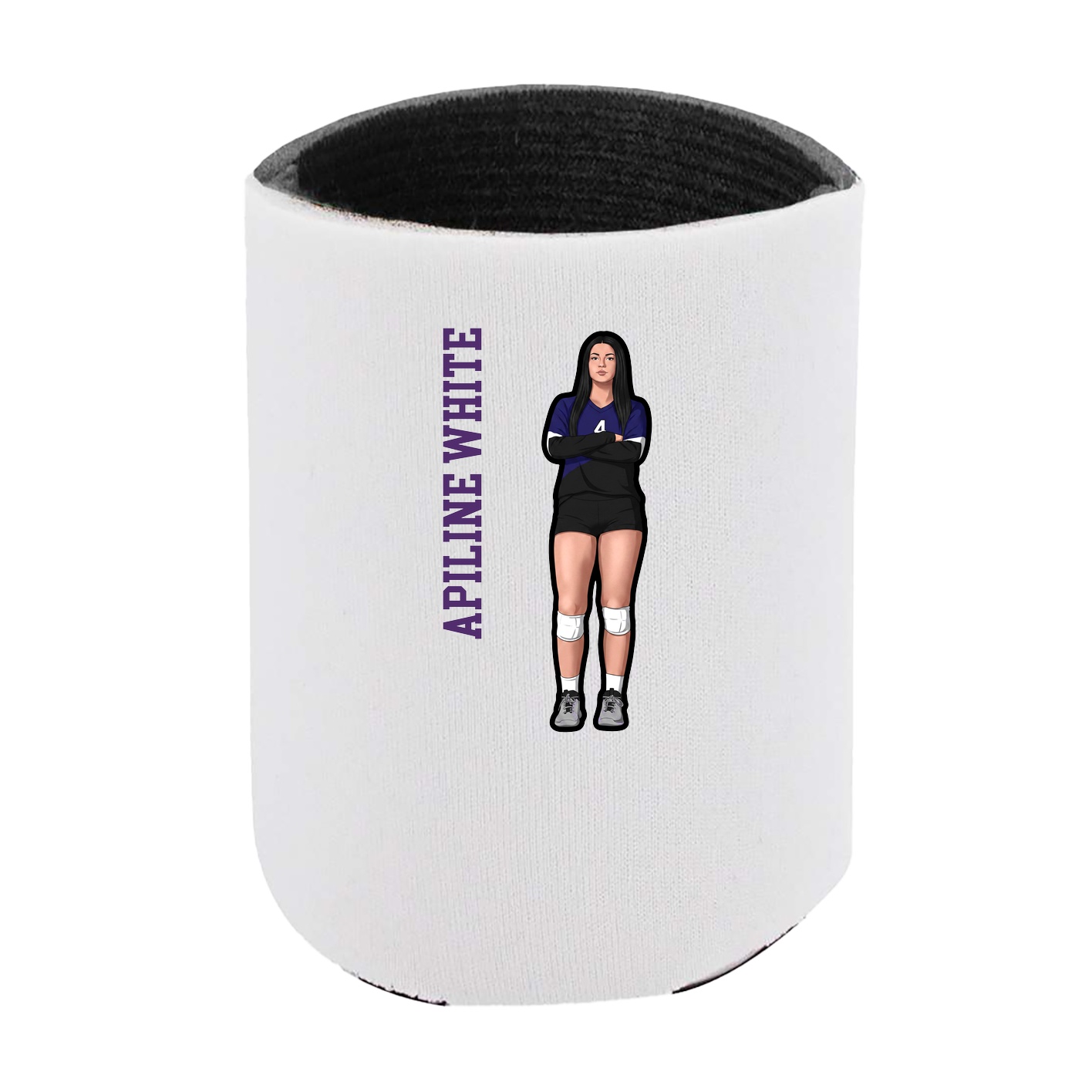Can Holder — Name Vertical in White