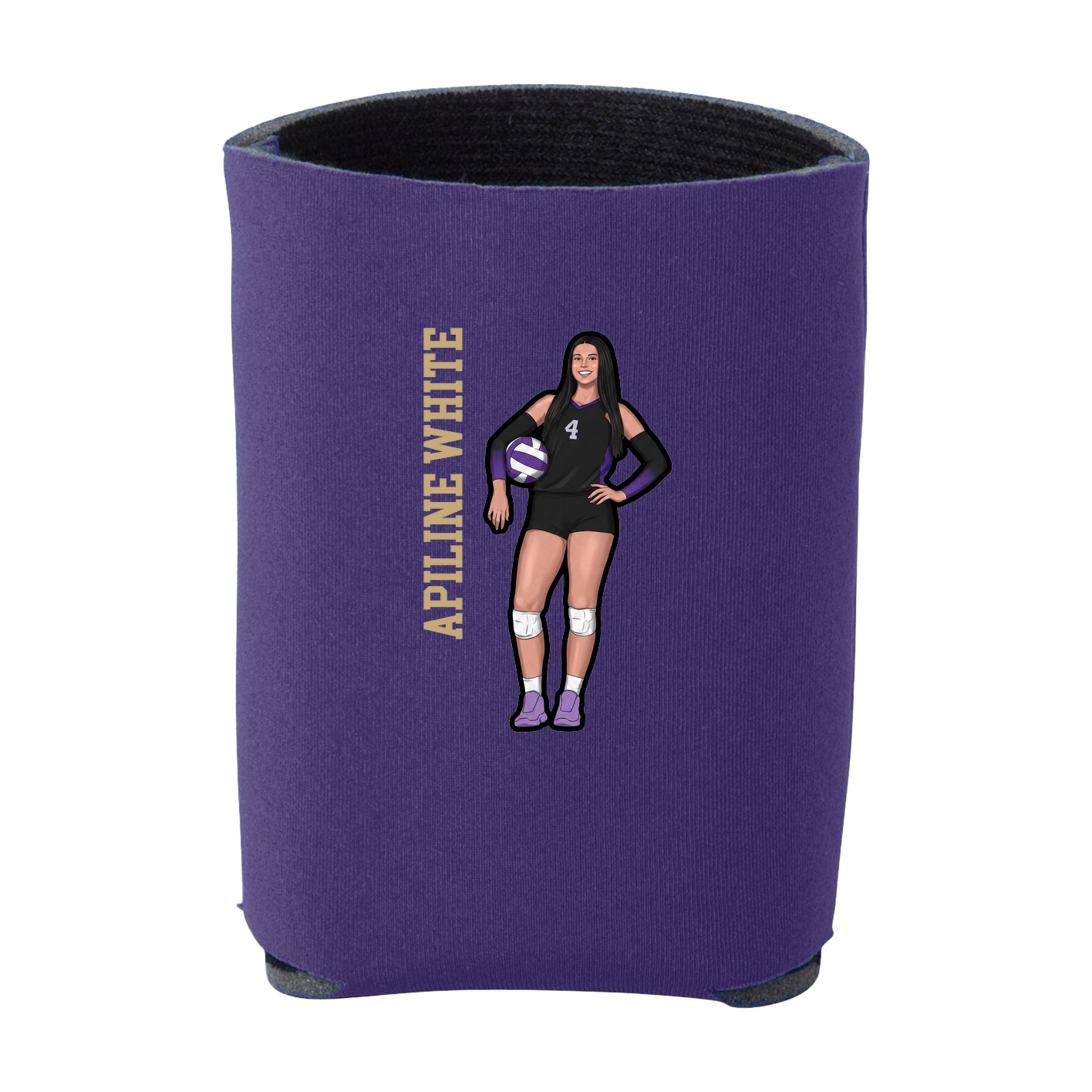 Can Holder — Name Vertical in Purple