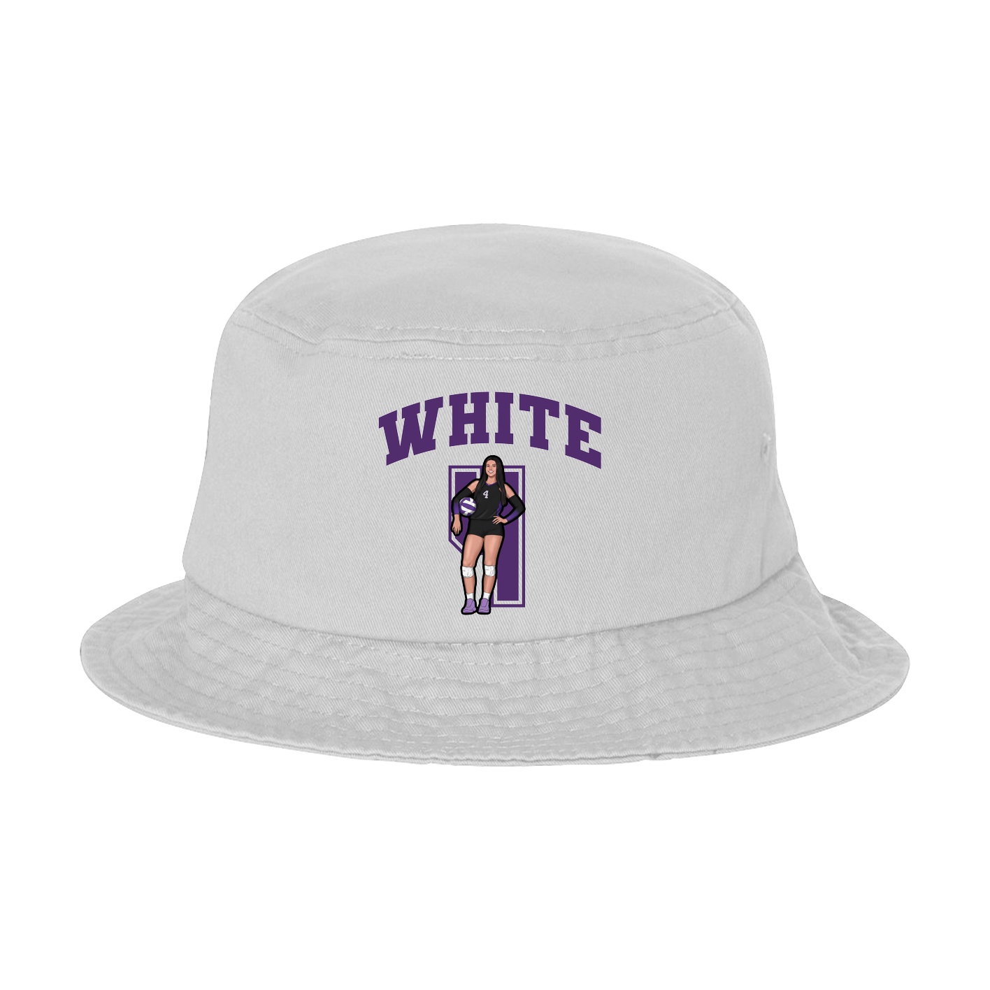 Bucket Cap — Number in White