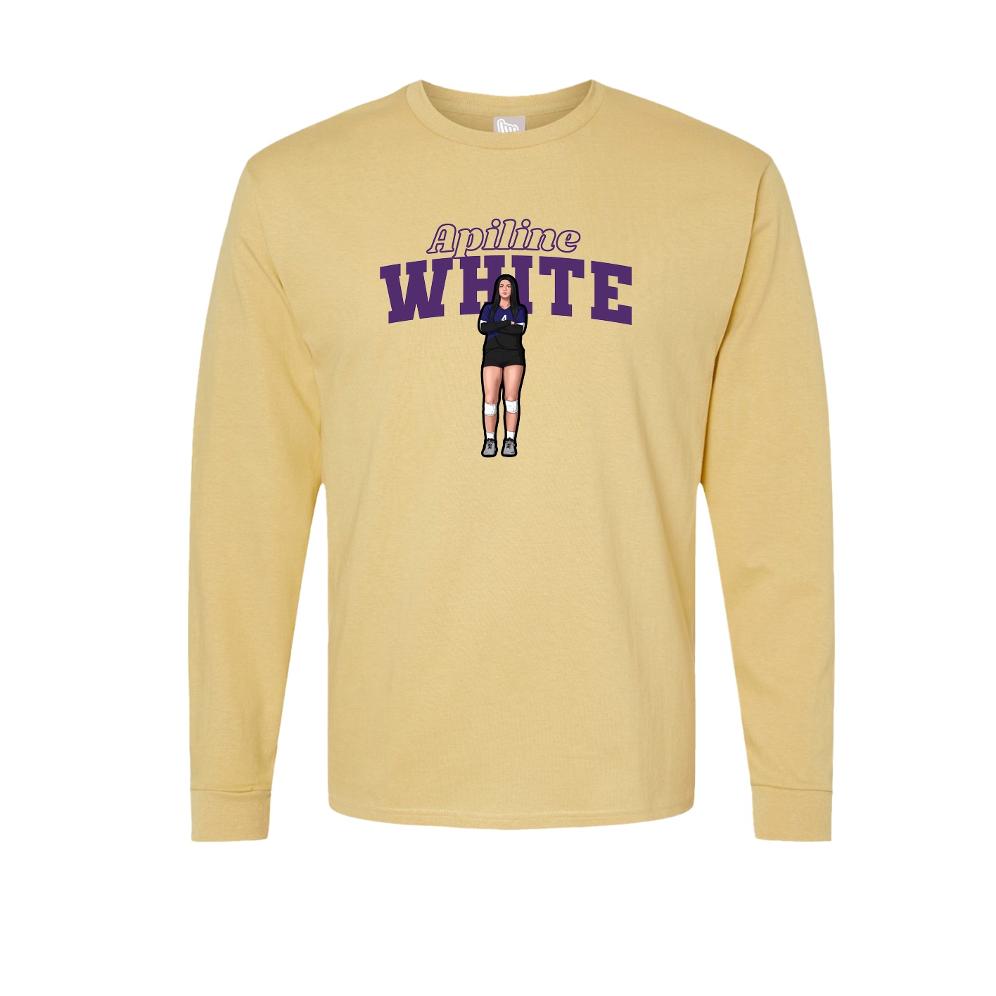 Long Sleeve Tee — Name Arch in Vegas Gold
