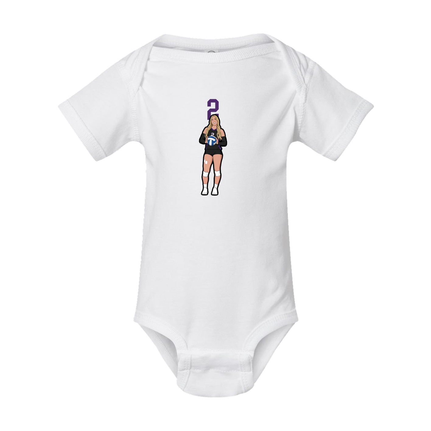 Baby Onesie — Number Top in White