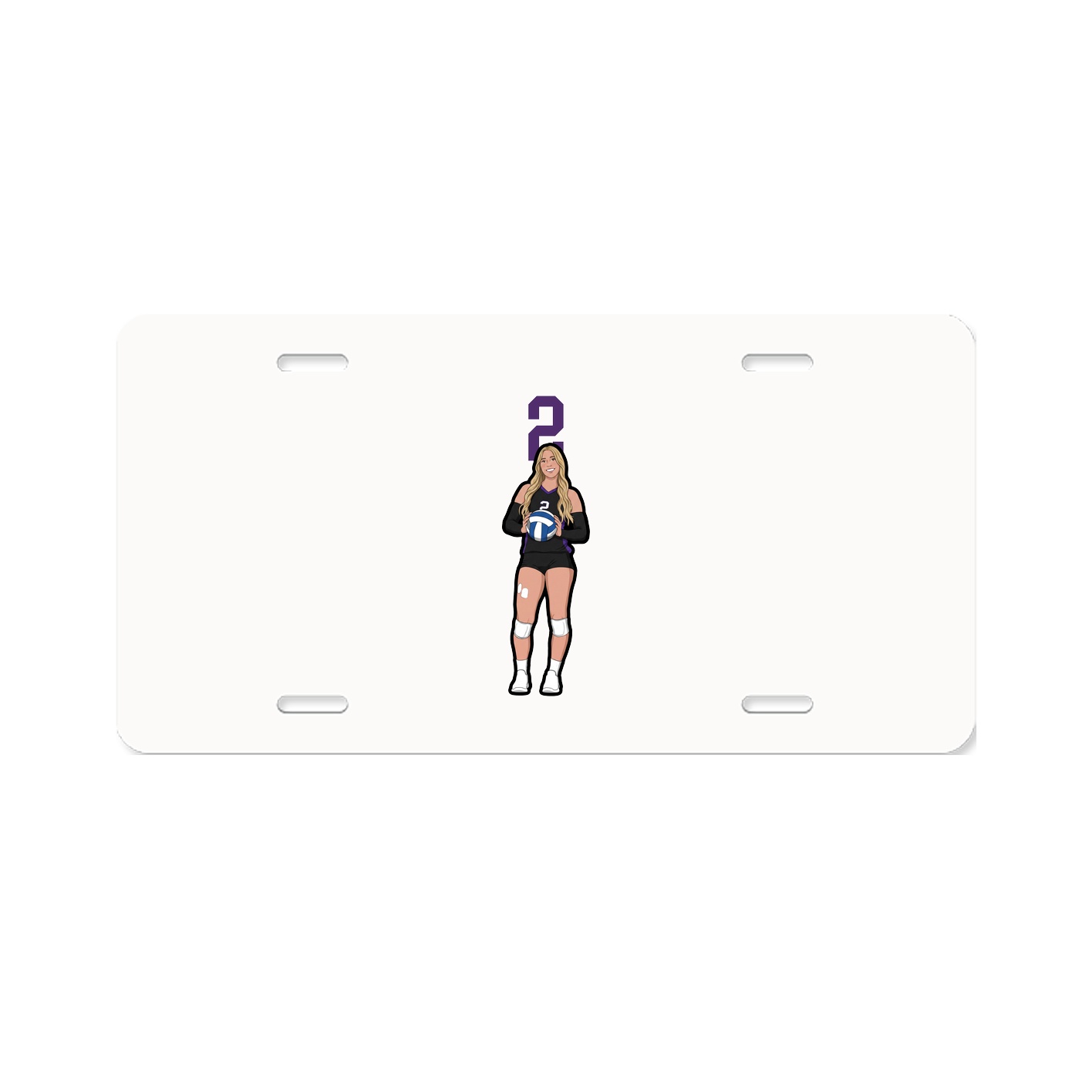 License Plate — Number Top in Classic