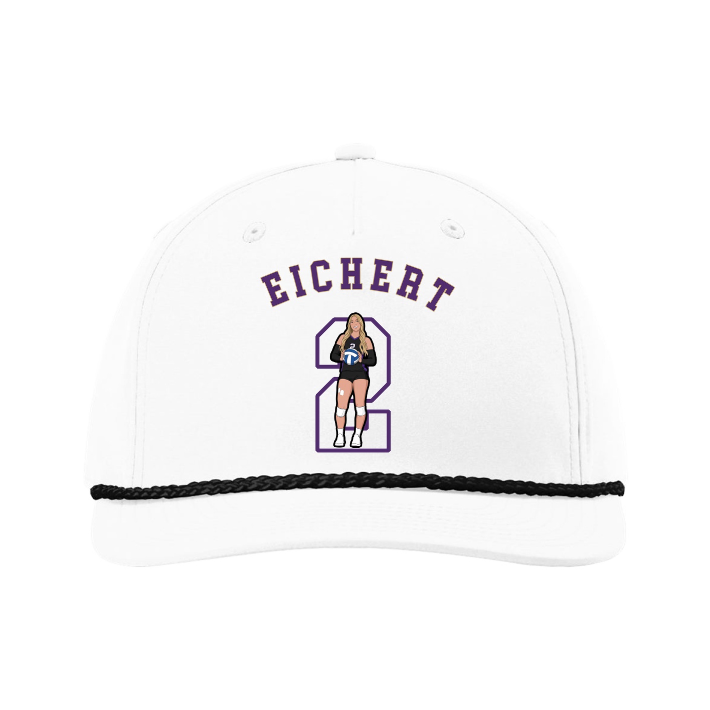 Five-Panel Classic Rope Cap — Shirsey Arch in White