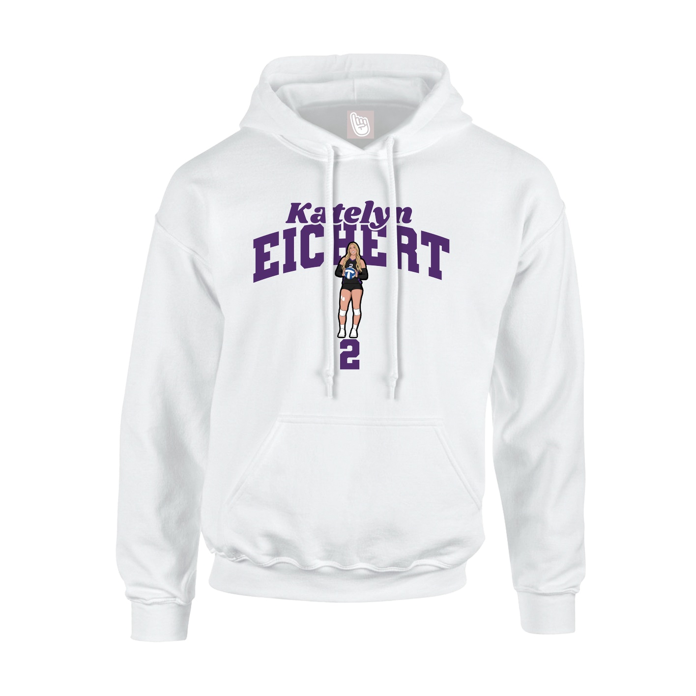 Hoodie — Signature Arch in White