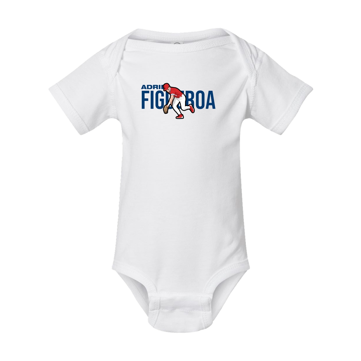 Baby Onesie — Player Name in White