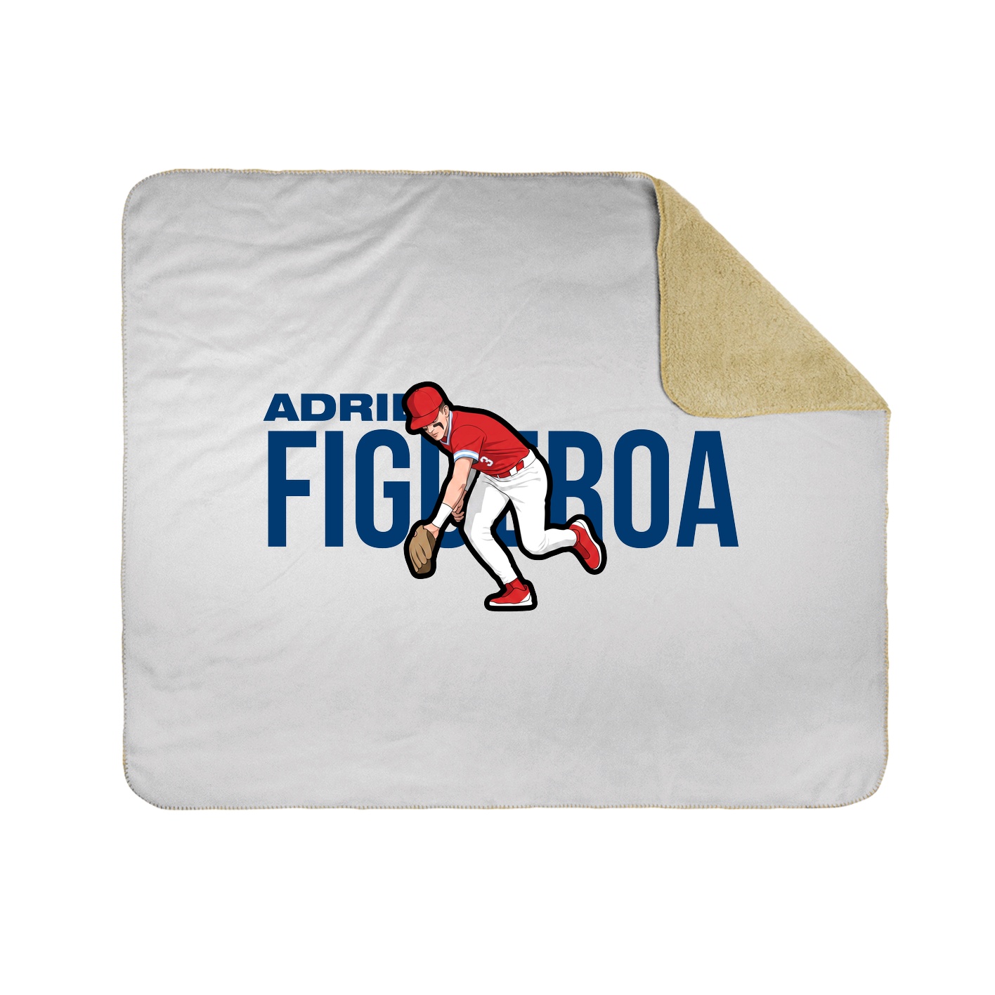 Throw Blanket — Player Name in White