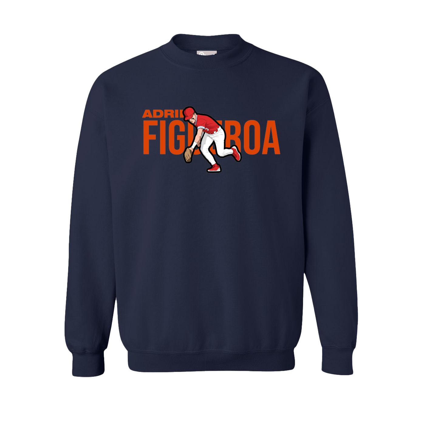 Fleece Crew — Player Name in Navy