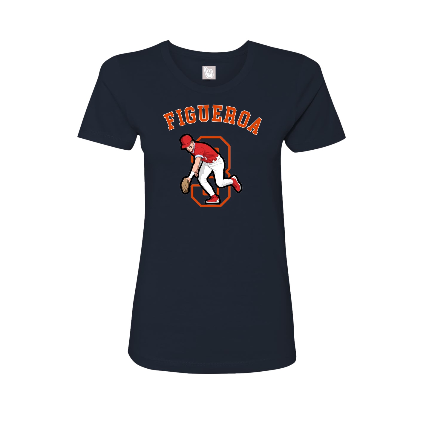Fitted Women's Tee — Shirsey Arch in Navy