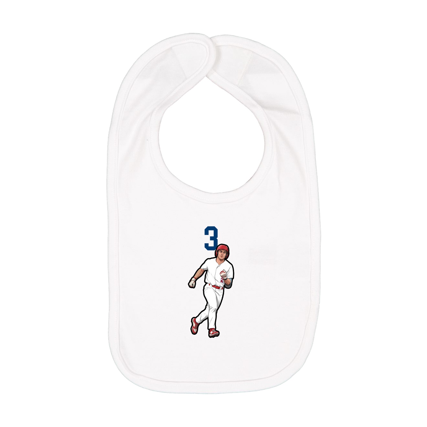 Infant Bib — Number Top in White