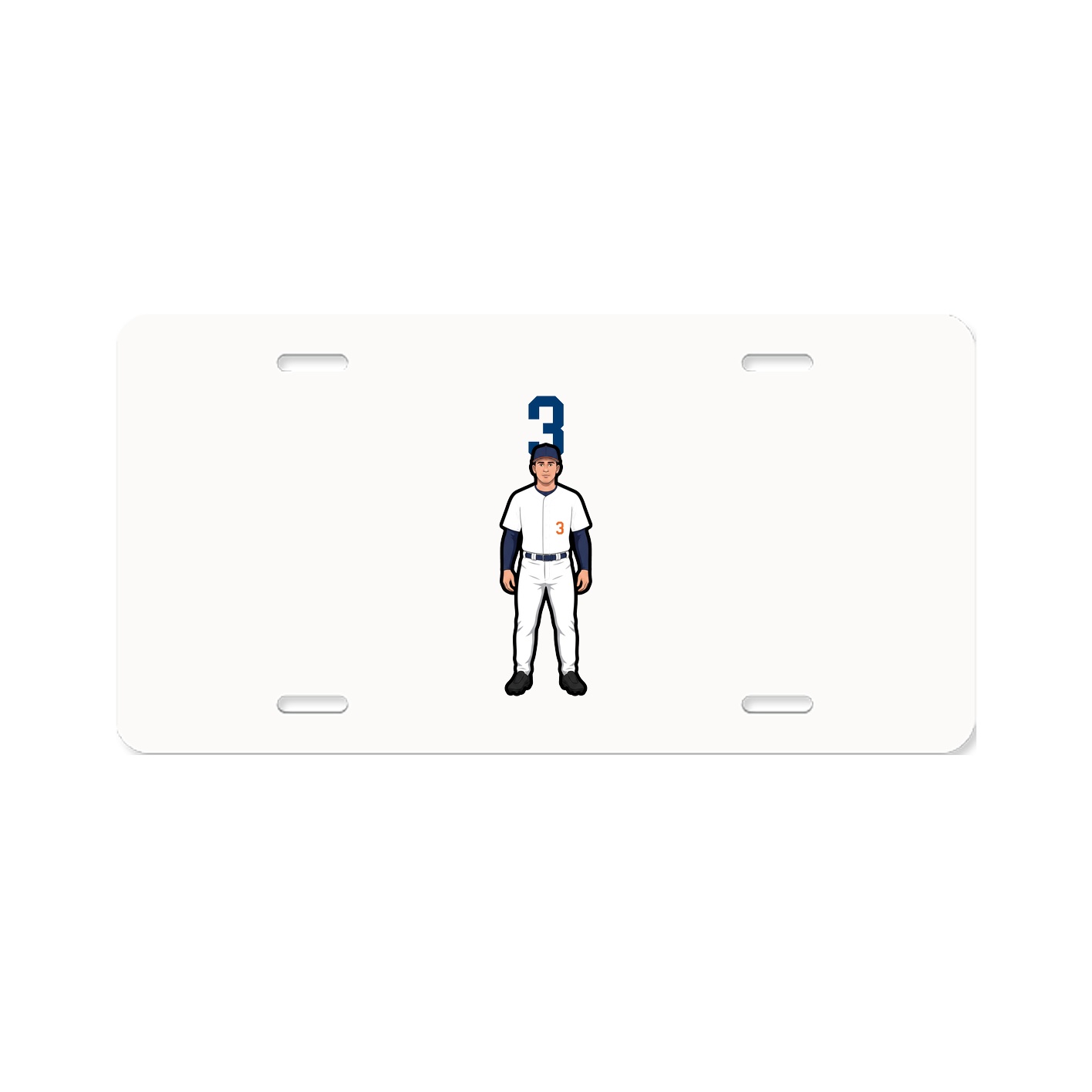 License Plate — Number Top in Classic