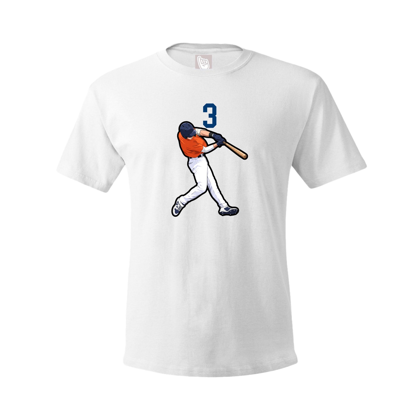 Youth Tee — Number Top in White