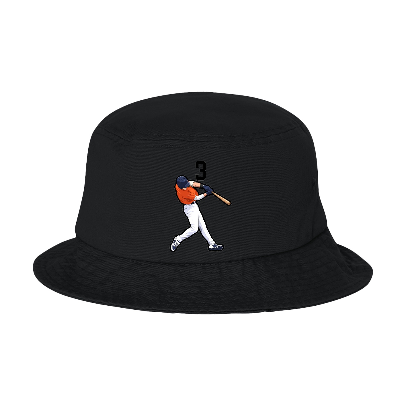 Bucket Cap — Number Top in Black