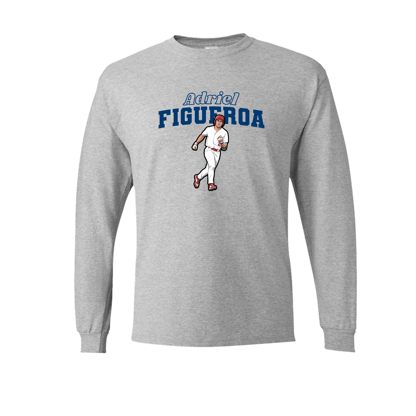 Long Sleeve Tee — Name Arch in Grey