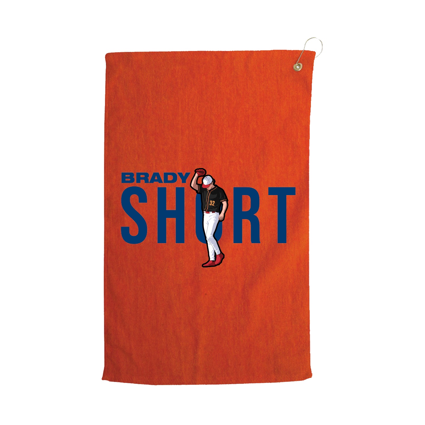 Golf Towel — Player Name in Orange