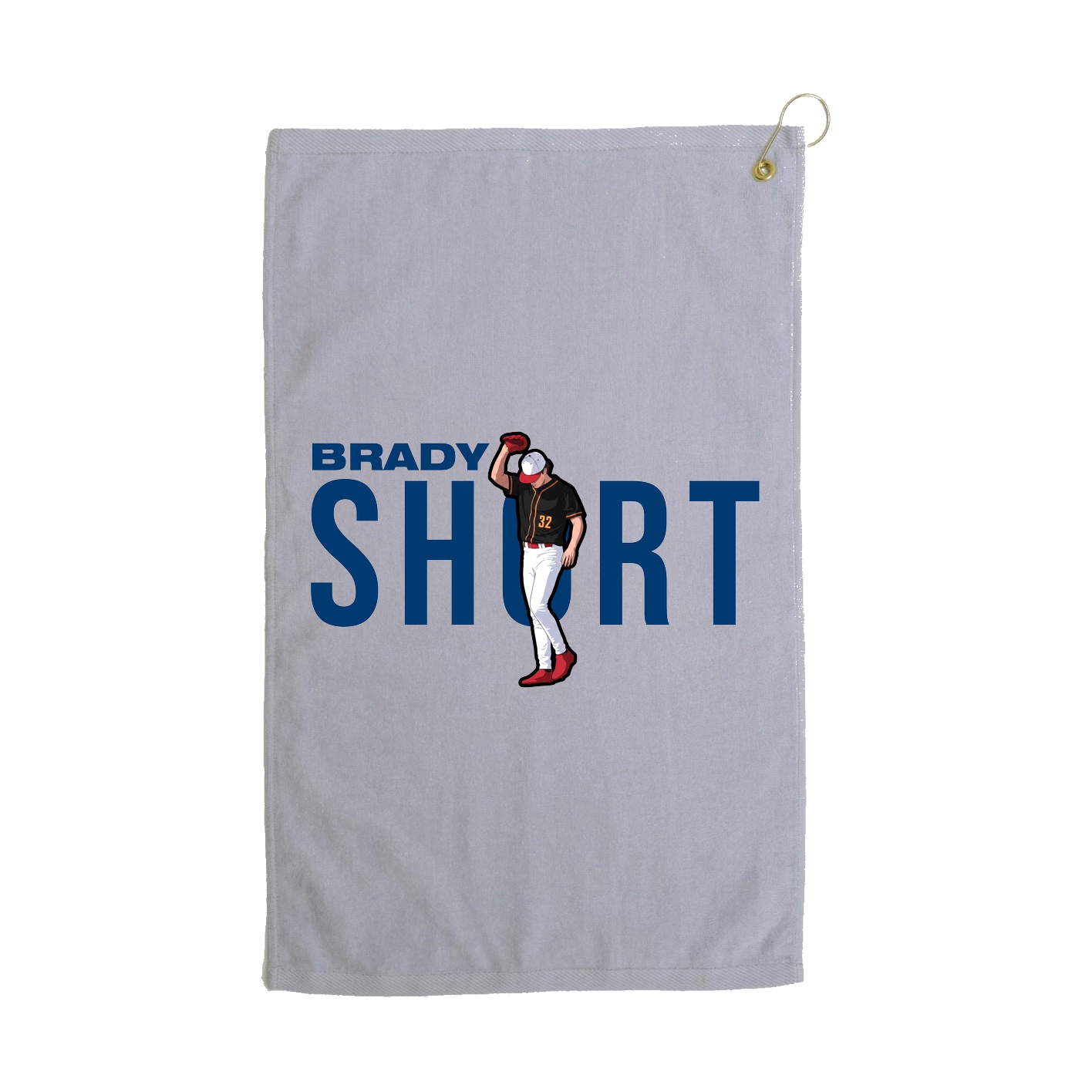 Golf Towel — Player Name in Grey