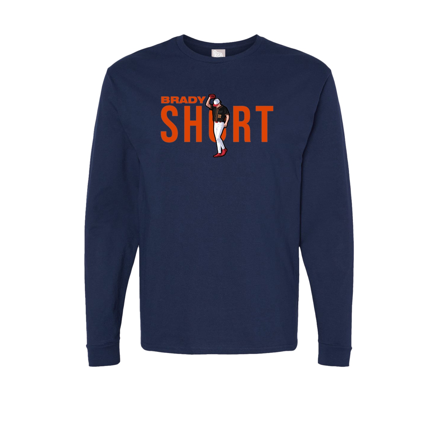 Long Sleeve Tee — Player Name in Navy