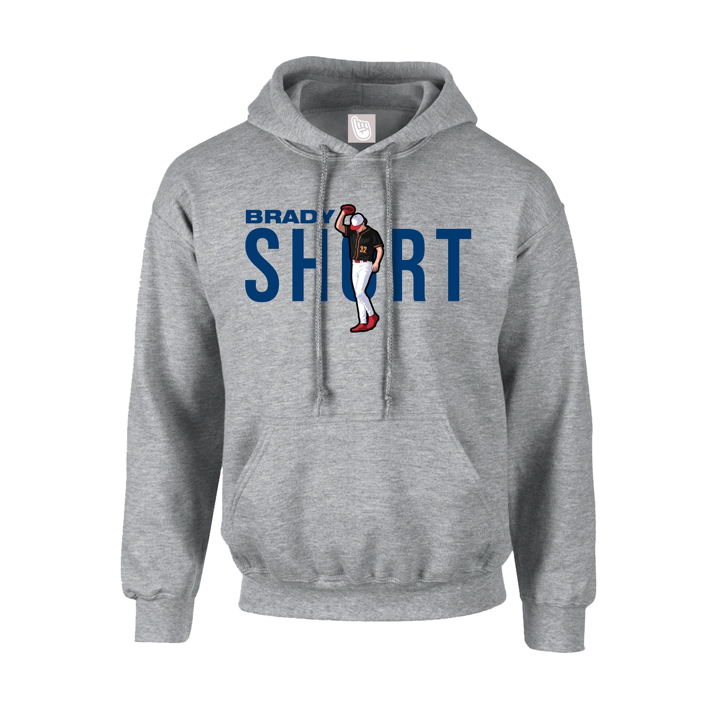 Hoodie — Player Name in Grey