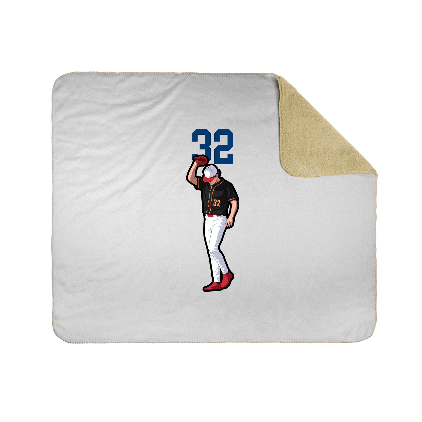 Throw Blanket — Number Top in White