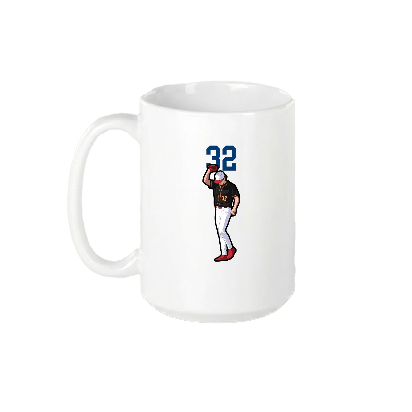 15oz Coffee Mug — Number Top in White