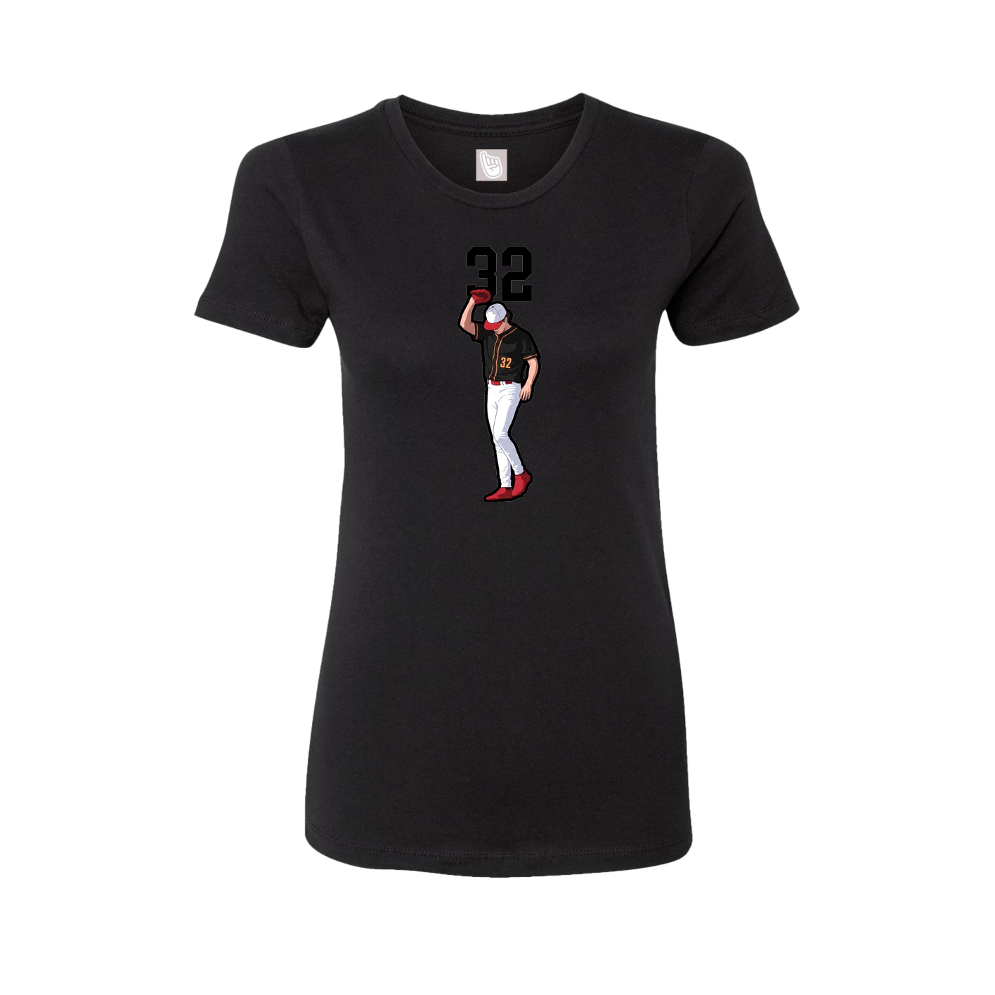 Womens Tee — Number Top in Black
