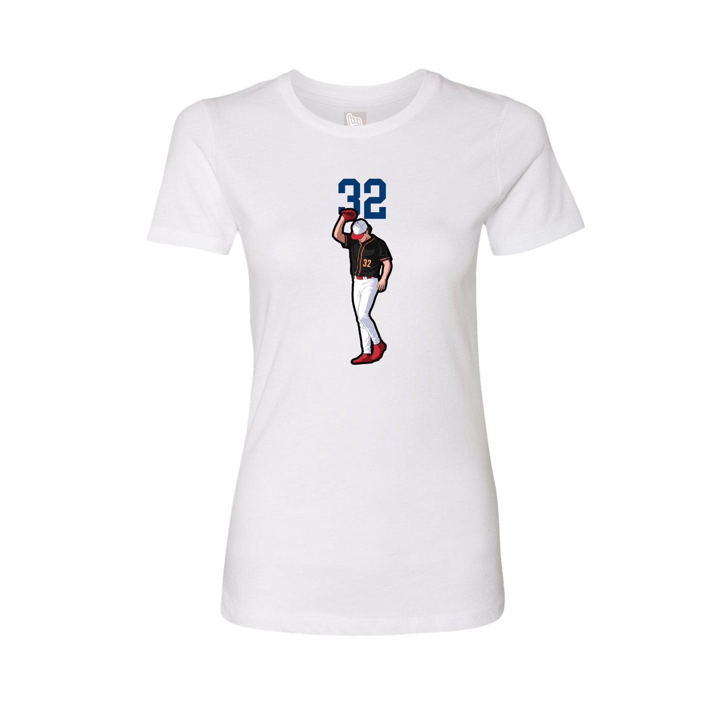 Fitted Women's Tee — Number Top in White