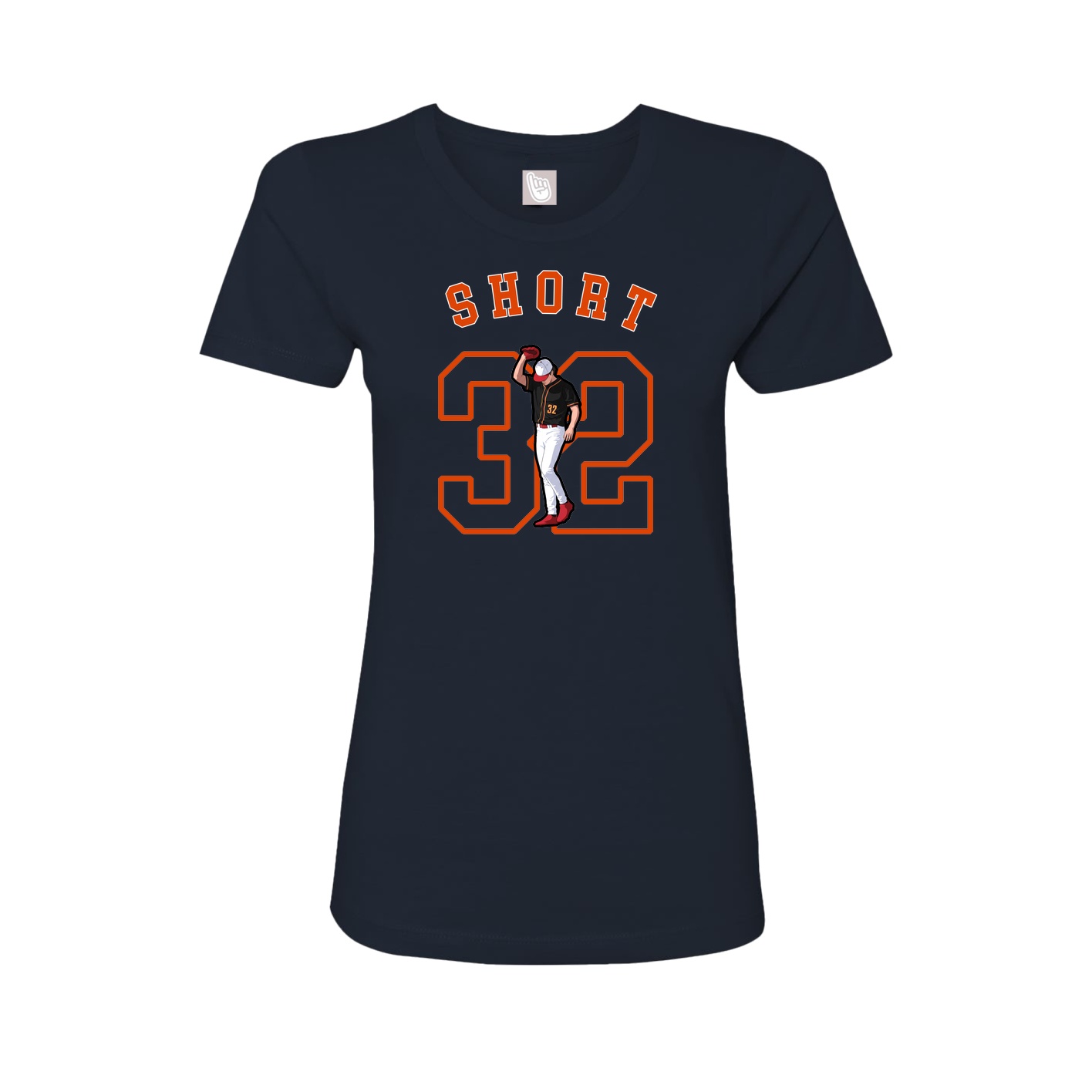 Fitted Women's Tee — Shirsey Arch in Navy