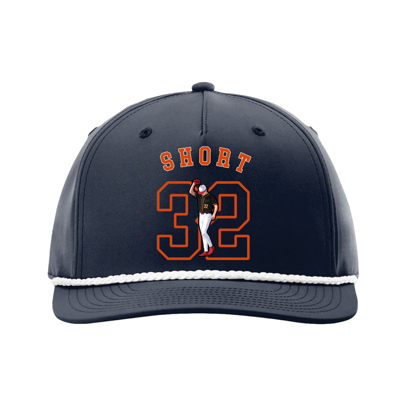 Five-Panel Classic Rope Cap — Shirsey Arch in Navy