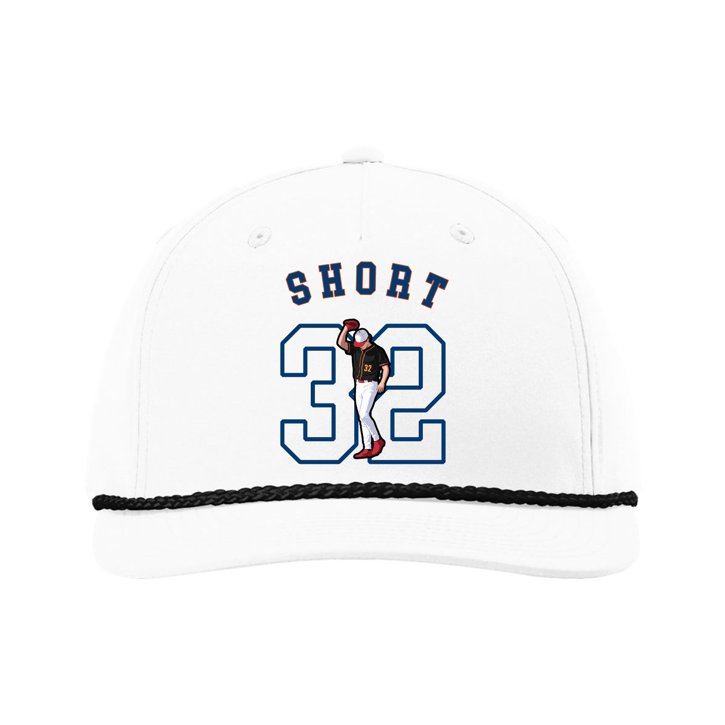 Five-Panel Classic Rope Cap — Shirsey Arch in White