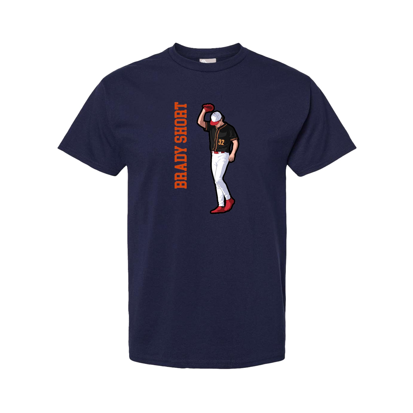 Tee — Name Vertical in Navy