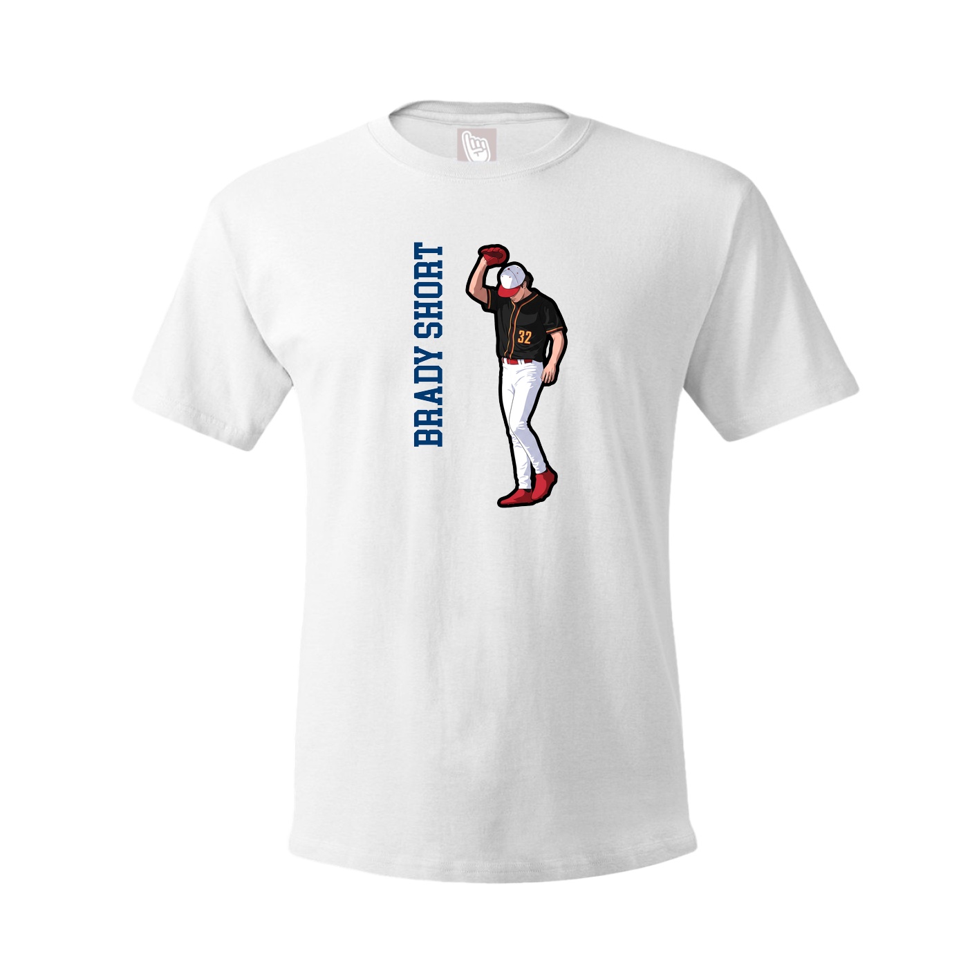 Youth Tee — Name Vertical in White