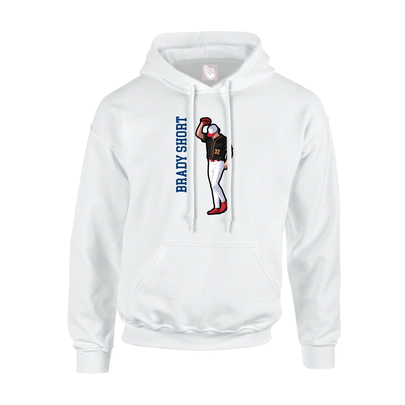 Hoodie — Name Vertical in White