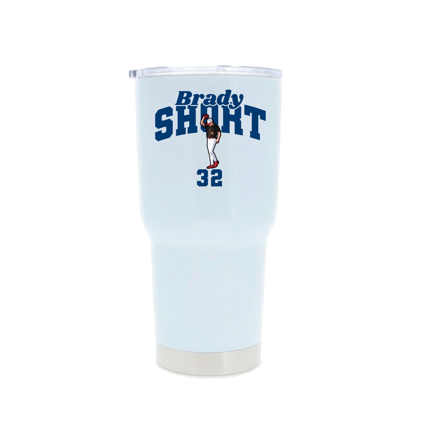30oz Stainless Steel Tumbler — Signature Arch in White