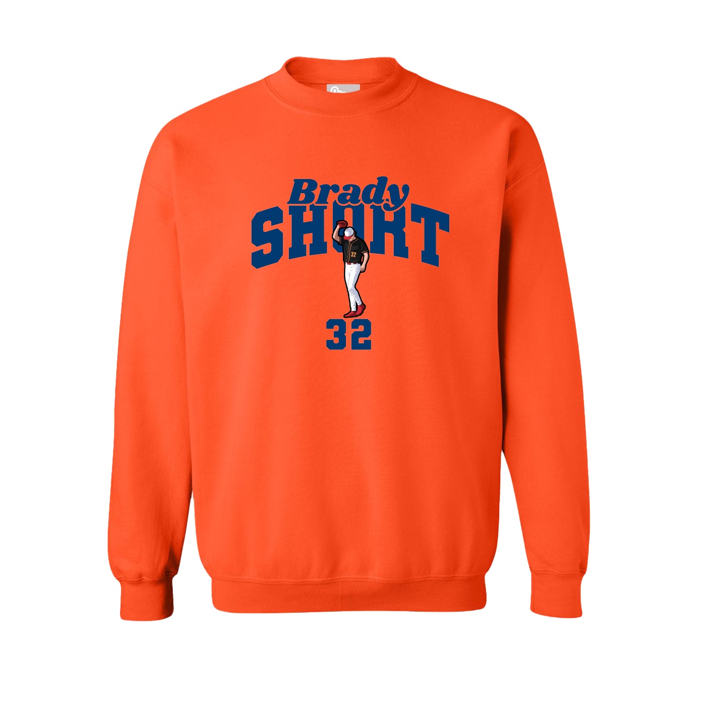 Fleece Crew — Signature Arch in Orange