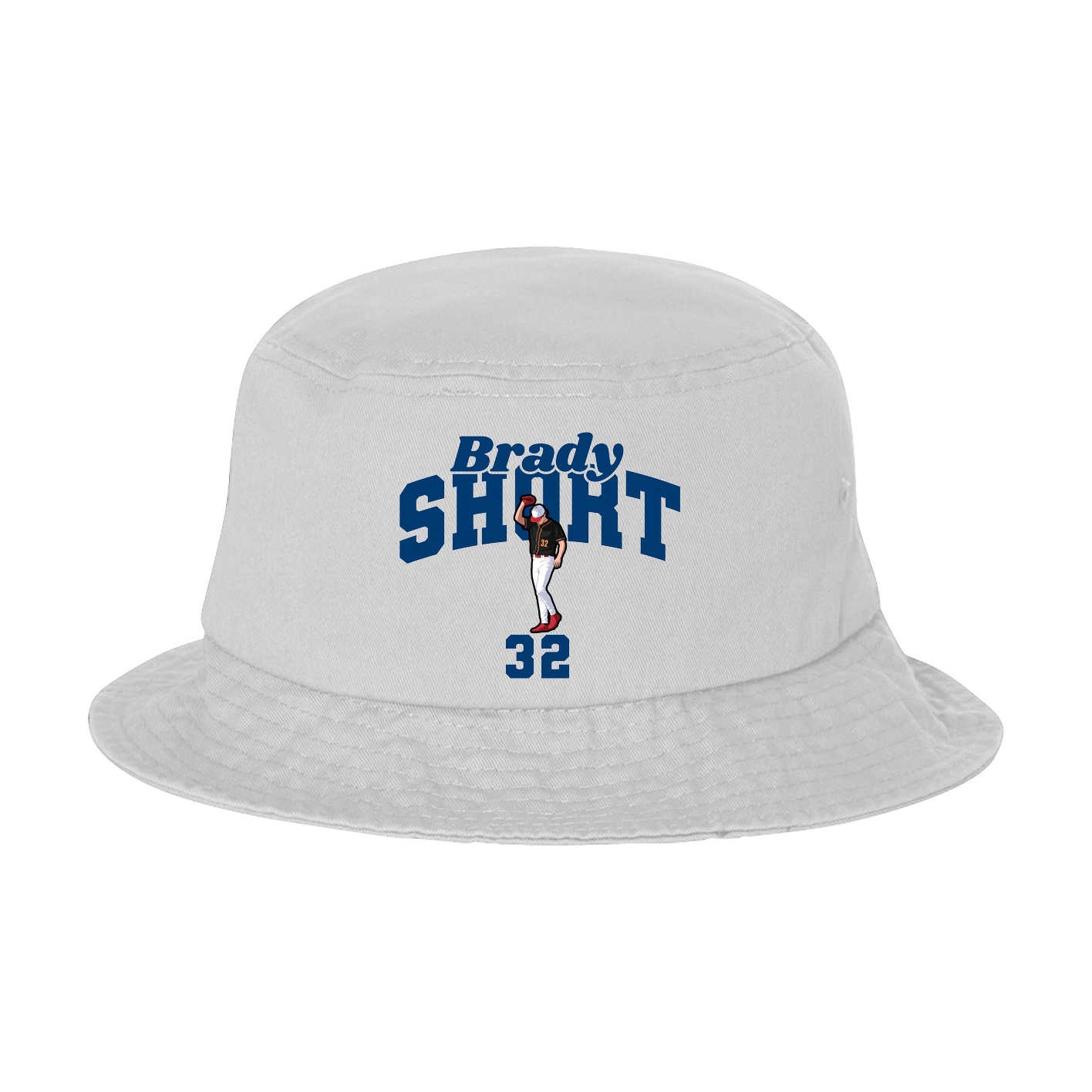 Bucket Cap — Signature Arch in White