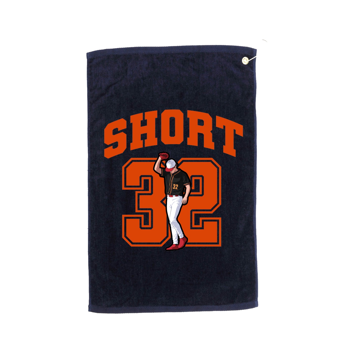 Golf Towel — Number in Navy