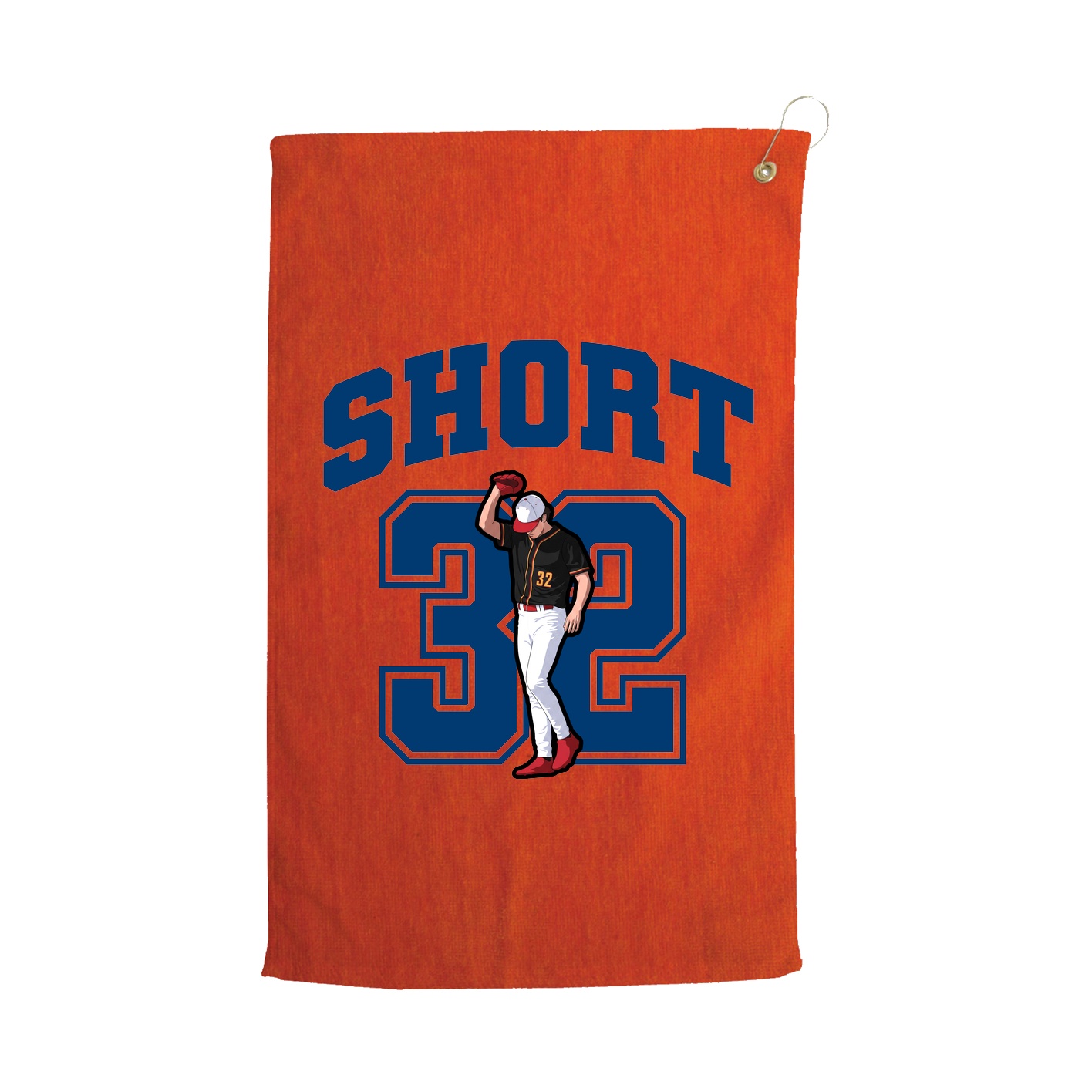 Golf Towel — Number in Orange