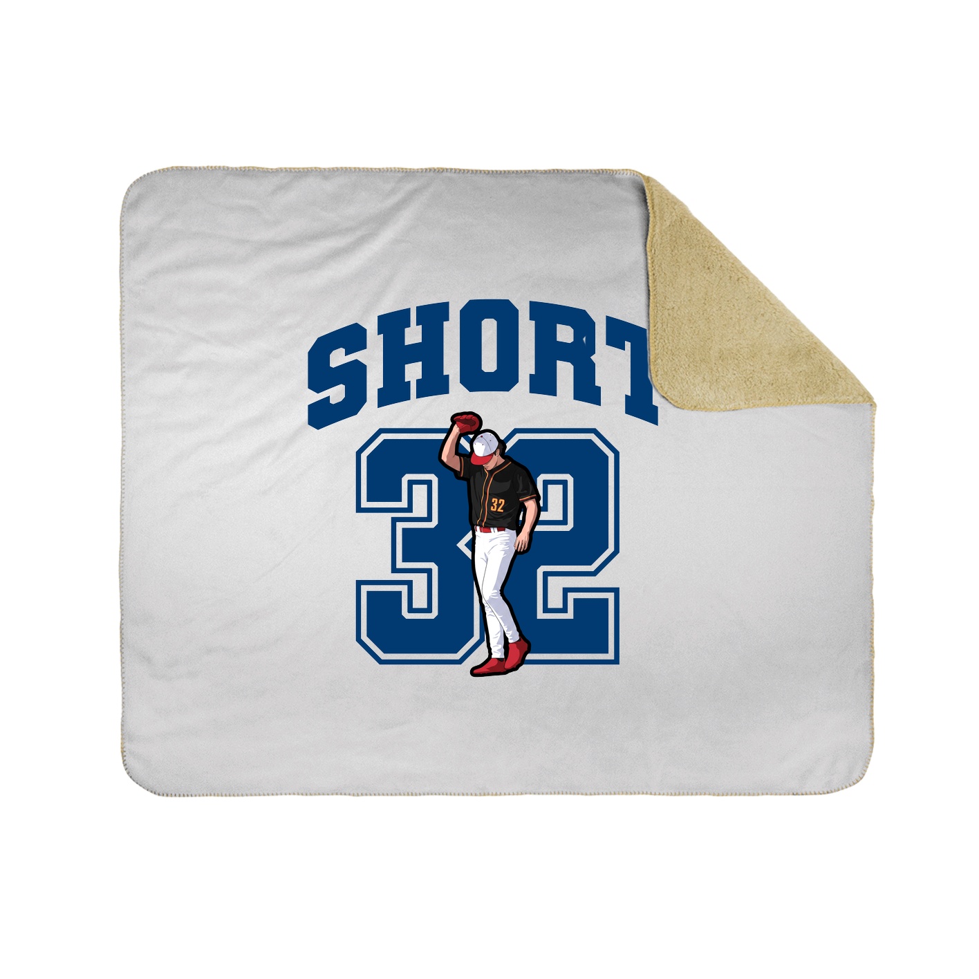 Throw Blanket — Number in White