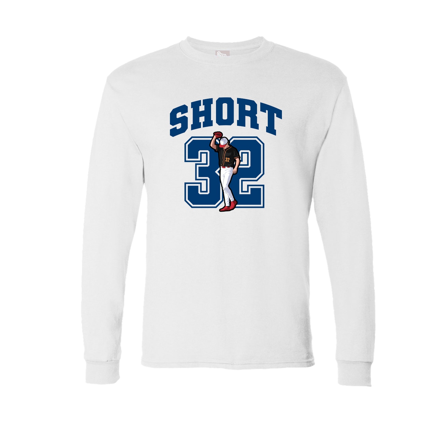 Long Sleeve Tee — Number in White
