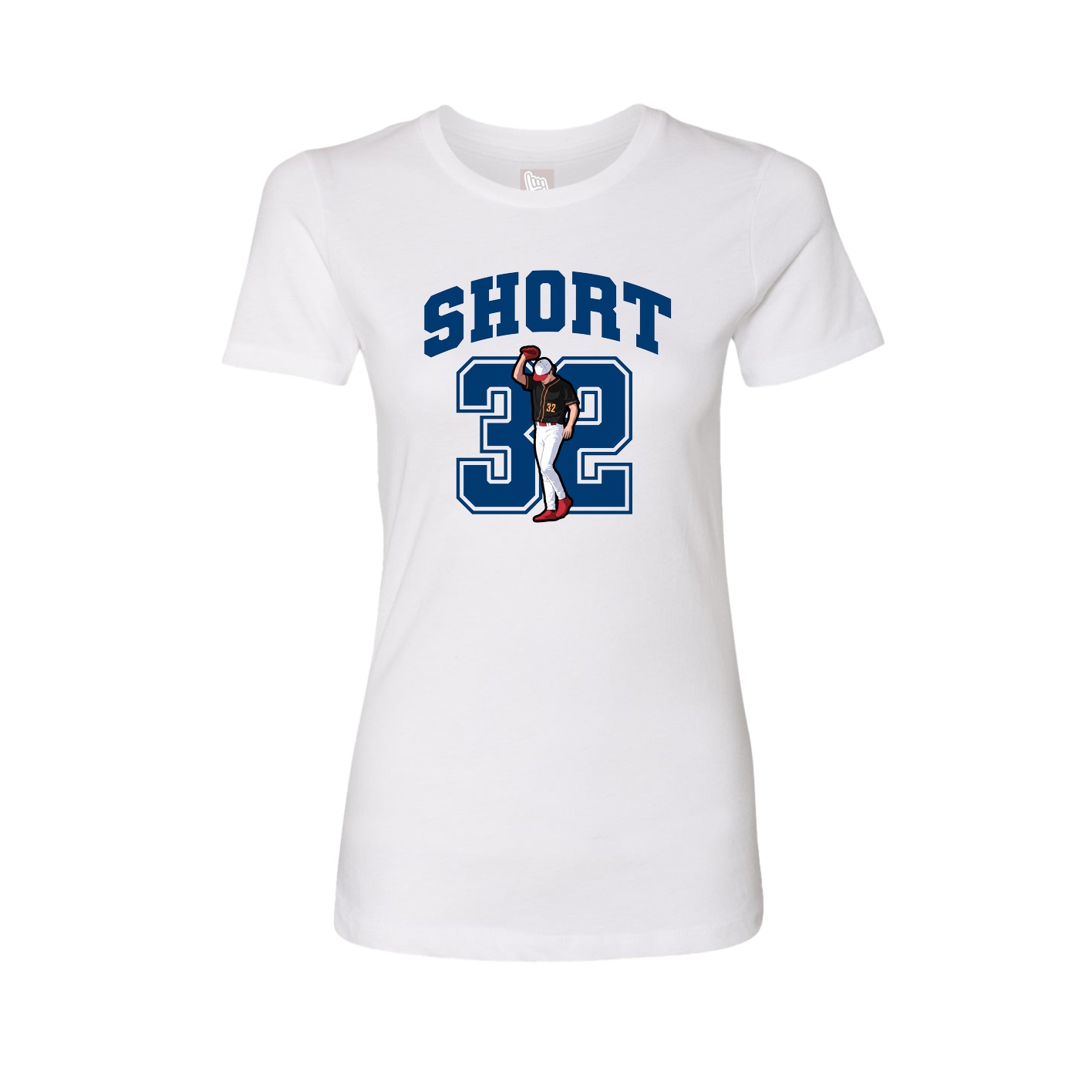 Womens Tee — Number in White